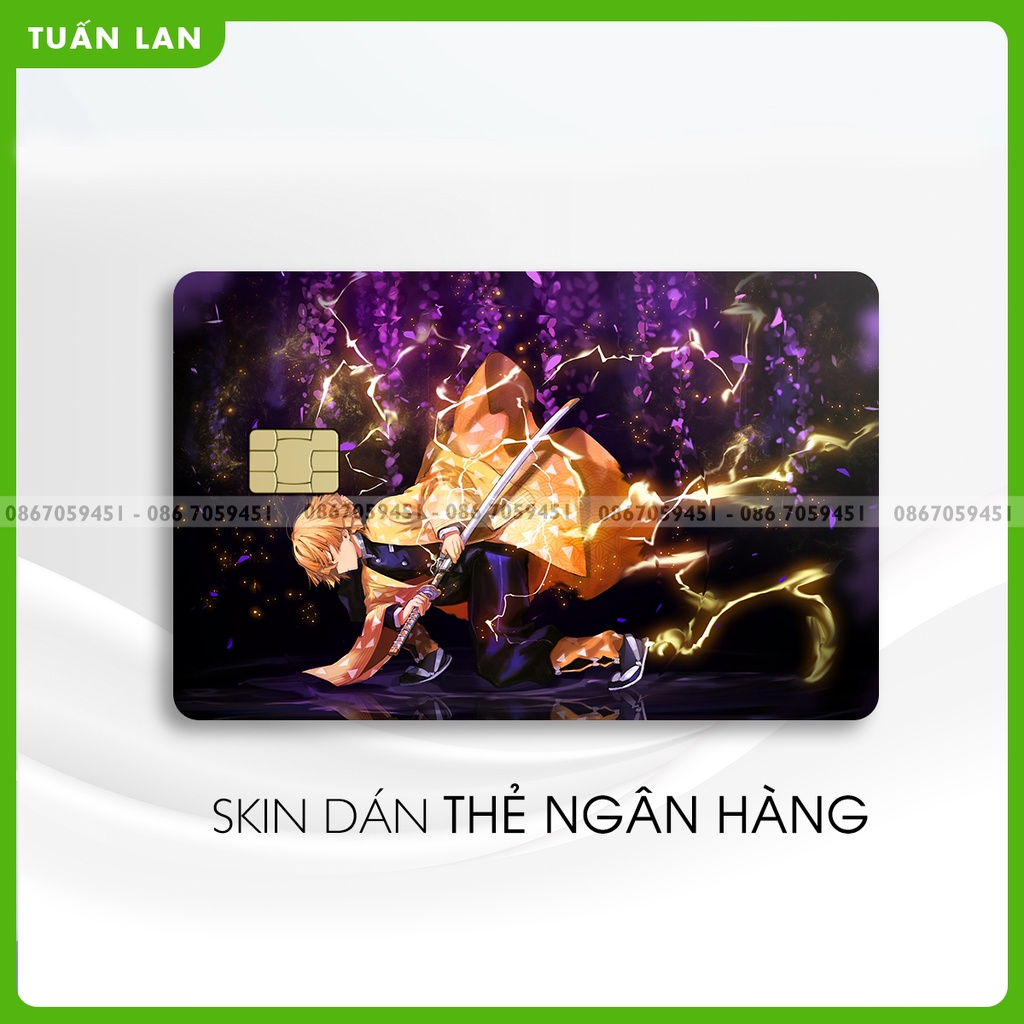 Miếng dán Decal thẻ ATM, thẻ chung cư, thẻ thang máy, thẻ gửi xe, Thẻ Ngân Hàng In Hình Anime Bộ 4 (mã) manmb4
