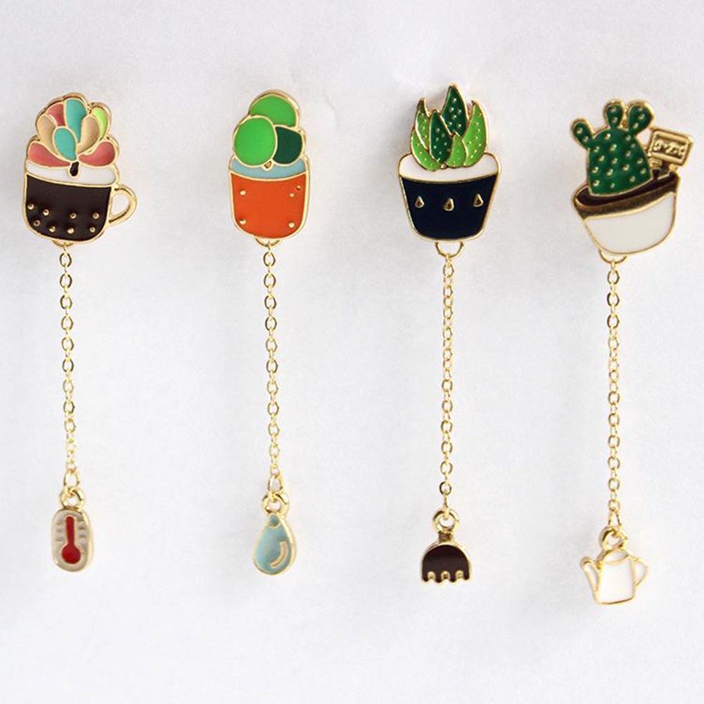 Ghim Cài Áo Hình Chậu Xương Rồng Đáng Yêu