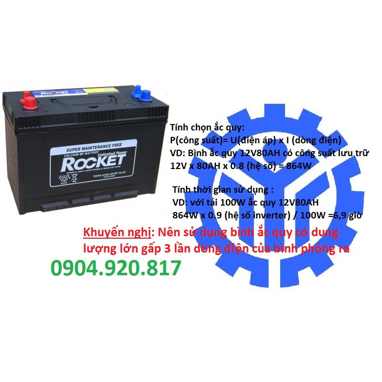 Bộ kích điện sóng sine chuẩn 12VDC sang 220VAC