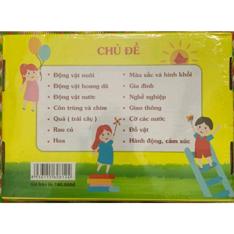 Bộ Thẻ Học Thông Minh 14 Chủ Đề loại To Song Ngữ Tiếng Anh Loại Chuẩn Glenn Doman