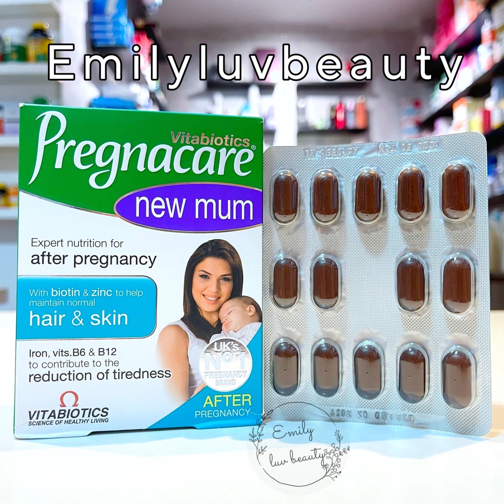 Vitamin cho mẹ sau sinh Pregnacare New Mum UK DATE 2024