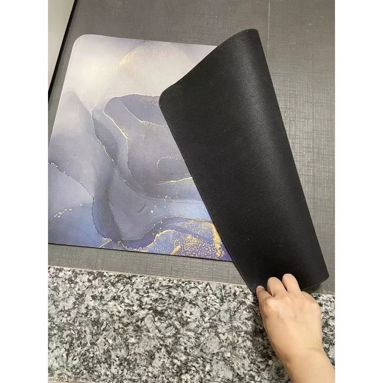 Thảm chùi chân thấm hút nước dạng mềm  họa tiết VÂN ĐÁ, phong cách Châu Âu