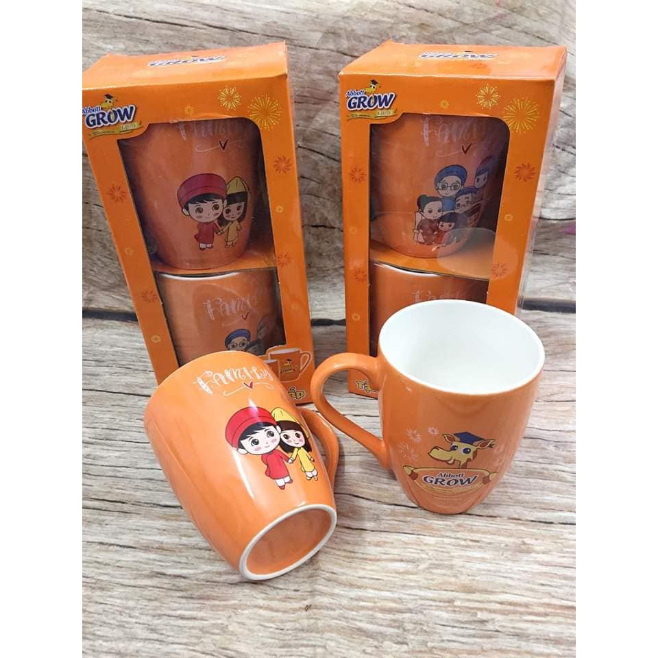 Combo 2 Cốc sứ có quai 280ml in hình gia đình