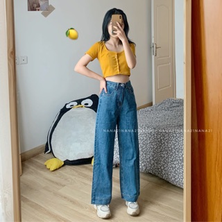 Croptop 1 hàng khuy (ảnh full màu bên cạnh)