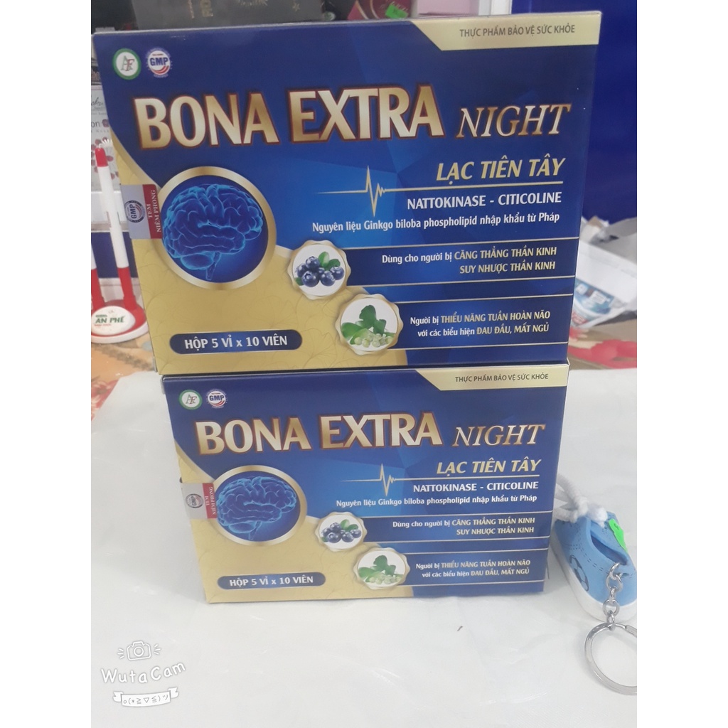 Viên uống bổ não BONA EXTRA NIGHT, giúp hoạt huyết,giảm đau đầu, hoa mắt, chóng mặt, tê bì chân tay, suy nhược thần kinh