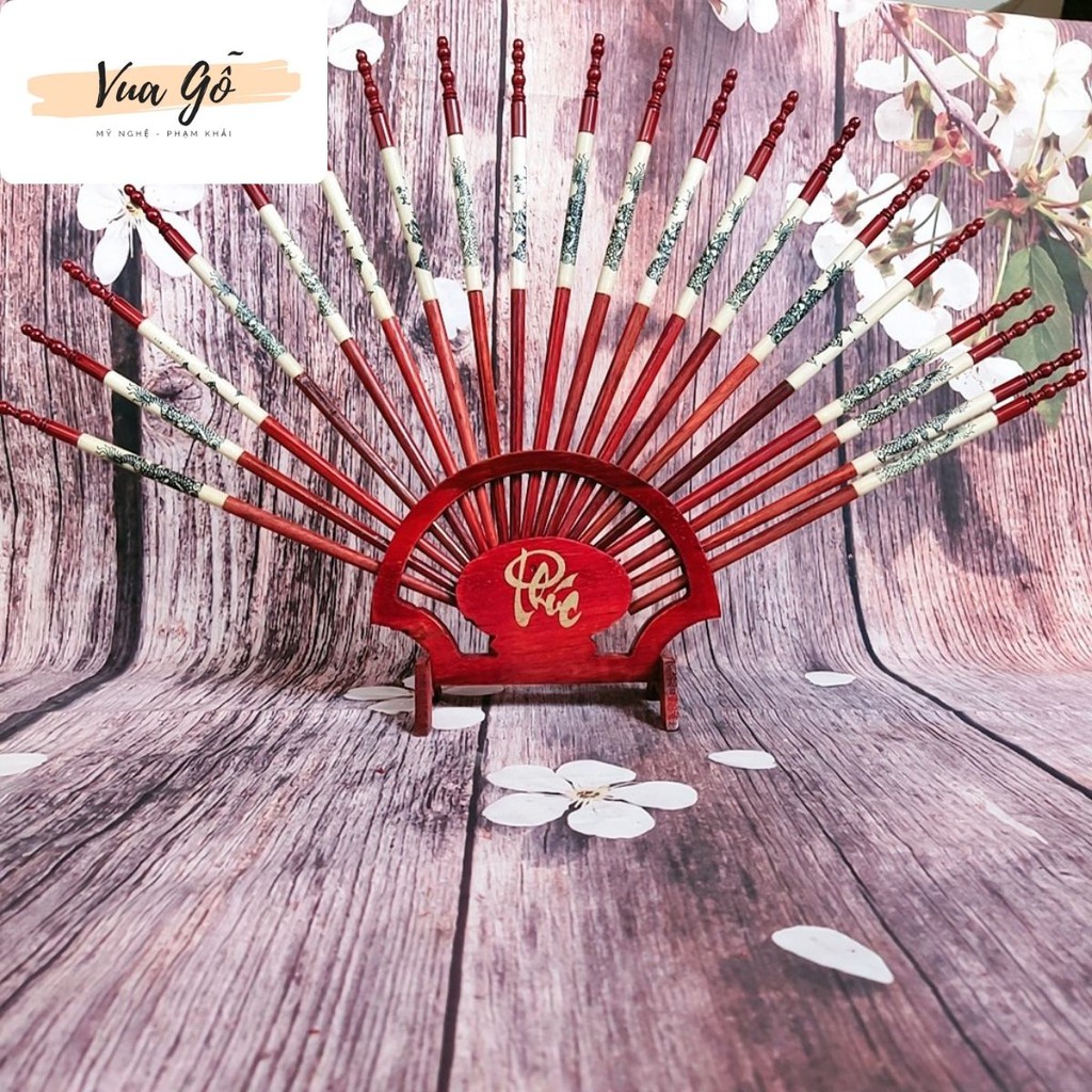 Đũa thờ phong thủy trạm khắc hoa văn gỗ Hương Đình Cao Cấp - Đem lại phú quý bình an tài lộc cho mọi nhà