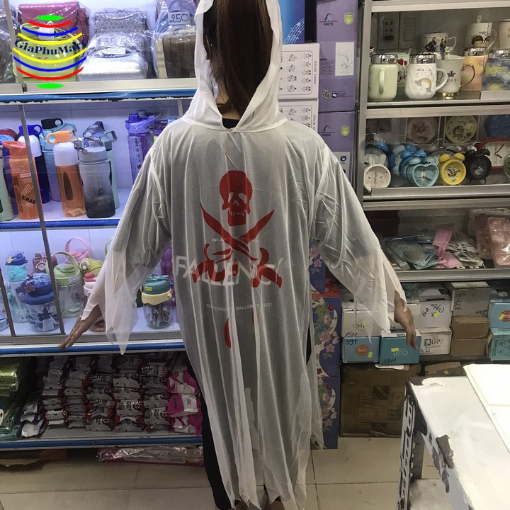 Áo Choàng Halloween Cướp Biển - Áo Choàng Bộ Xương Lửa