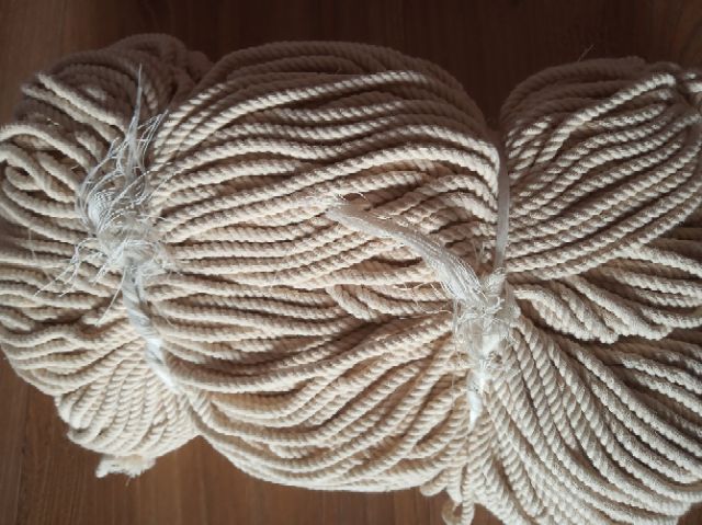 1kg Sợi macrame ❤️FREESHIP❤️ sợi đều màu sợi thừng cotton dây tết macrame dây thừng làm thủ công