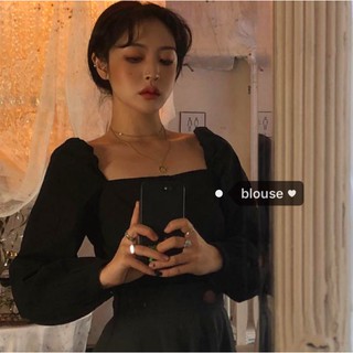 [ORDER] ÁO CỔ VUÔNG KHUY DỌC DÀI TAY TÔN DÁNG