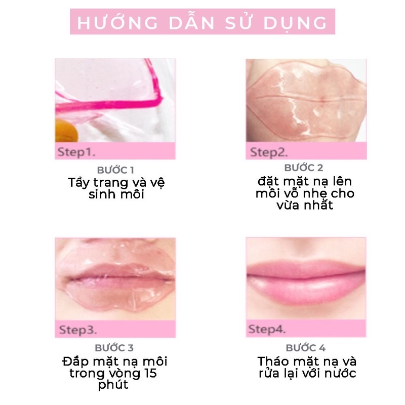 Mặt Nạ Dưỡng Môi Chăm sóc Môi Môi Mask Bioaqua Mỹ Phẩm Hana Nội Địa Trung Hộp 20 Miếng