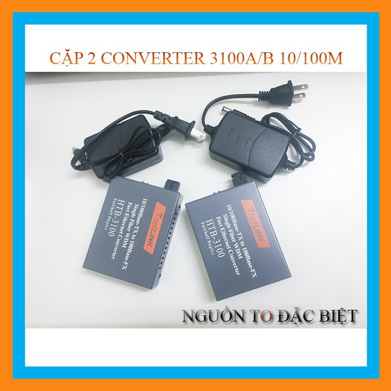 Converter quang HTB - 3100 chuẩn A, chuẩn B, Cặp 2 CVT 3100AB, bảo hành 7 ngày, 3th, 6th, 12th