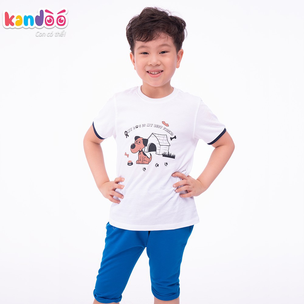 [gốc 125k] Áo t shirt bé trai kandoo DBTS1727 cotton, size 2.4.6 tuổi