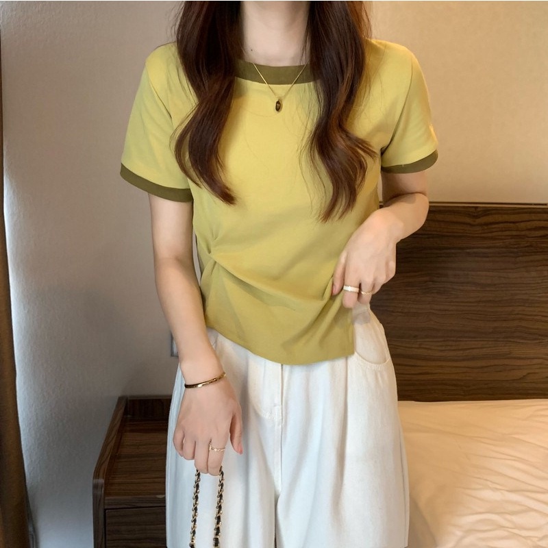 NRVP Áo Thun Mỏng Tay Ngắn Phong Cách Hàn Quốc Mới Mùa Hè 2022 Dành Cho Nữ