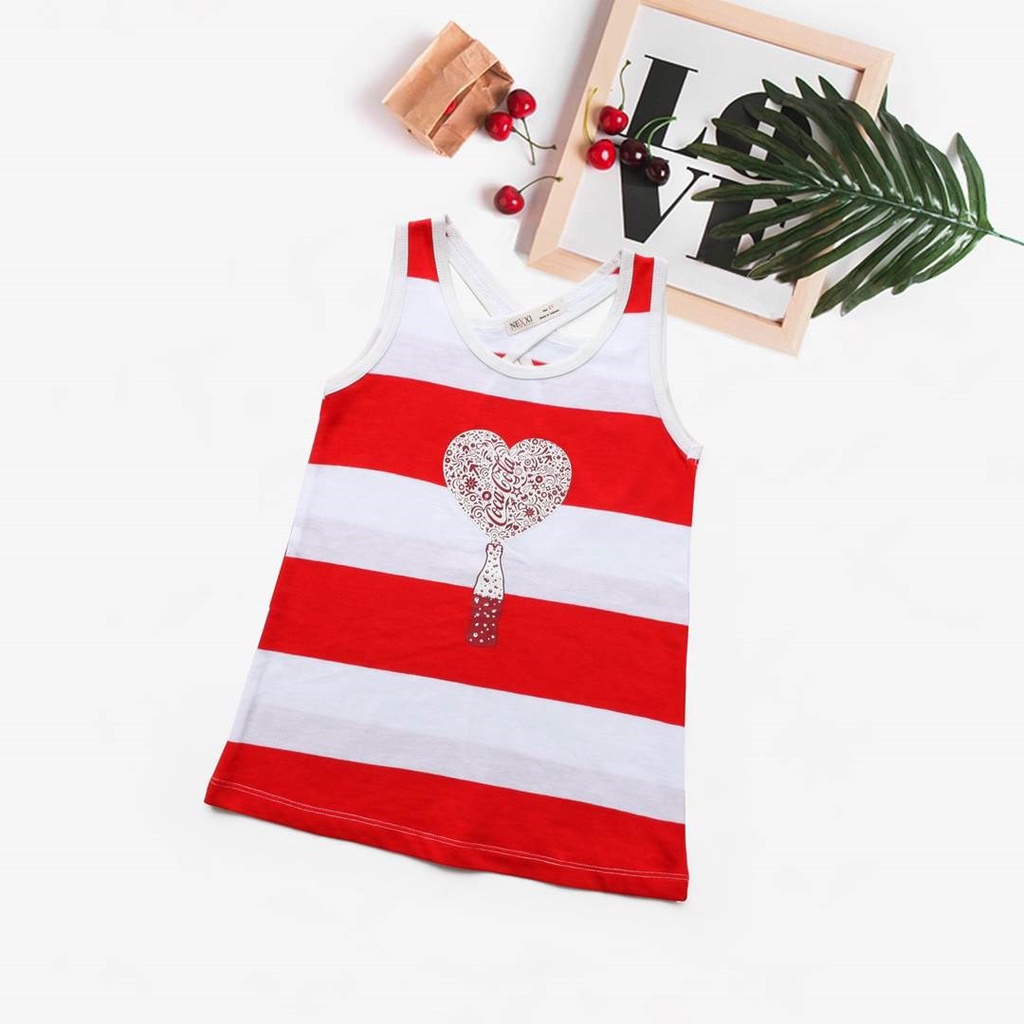 ĐẦM THUN SỌC SÁT NÁCH COCA COLA