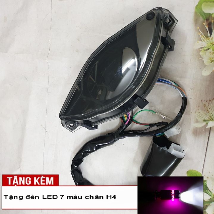 Đồng hồ điện tử xe Wave RS, Wave Anpha, Wave S100 mẫu 2020 Plus - Tặng ngay 01 đèn LED 7 màu chân H4 - S2720