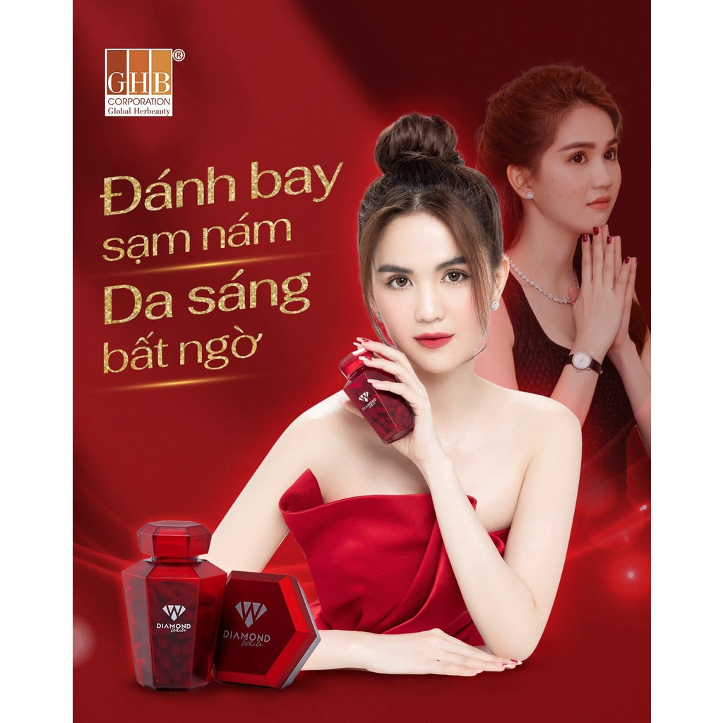 Viên Siêu Dưỡng Trắng Beauty Diamond White Giúp Trẻ Hóa Làn Da, Làn Da Căng Hơn, Bóng Hơn