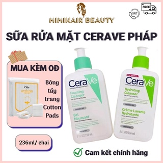 Sữa Rửa Mặt Cerave Cleanser Cho Da Dầu, Da Khô, Da Nhạy Cảm Bản Nội Địa Pháp 236ML Chuẩn Chính Hãng - MiMiHairBeauty