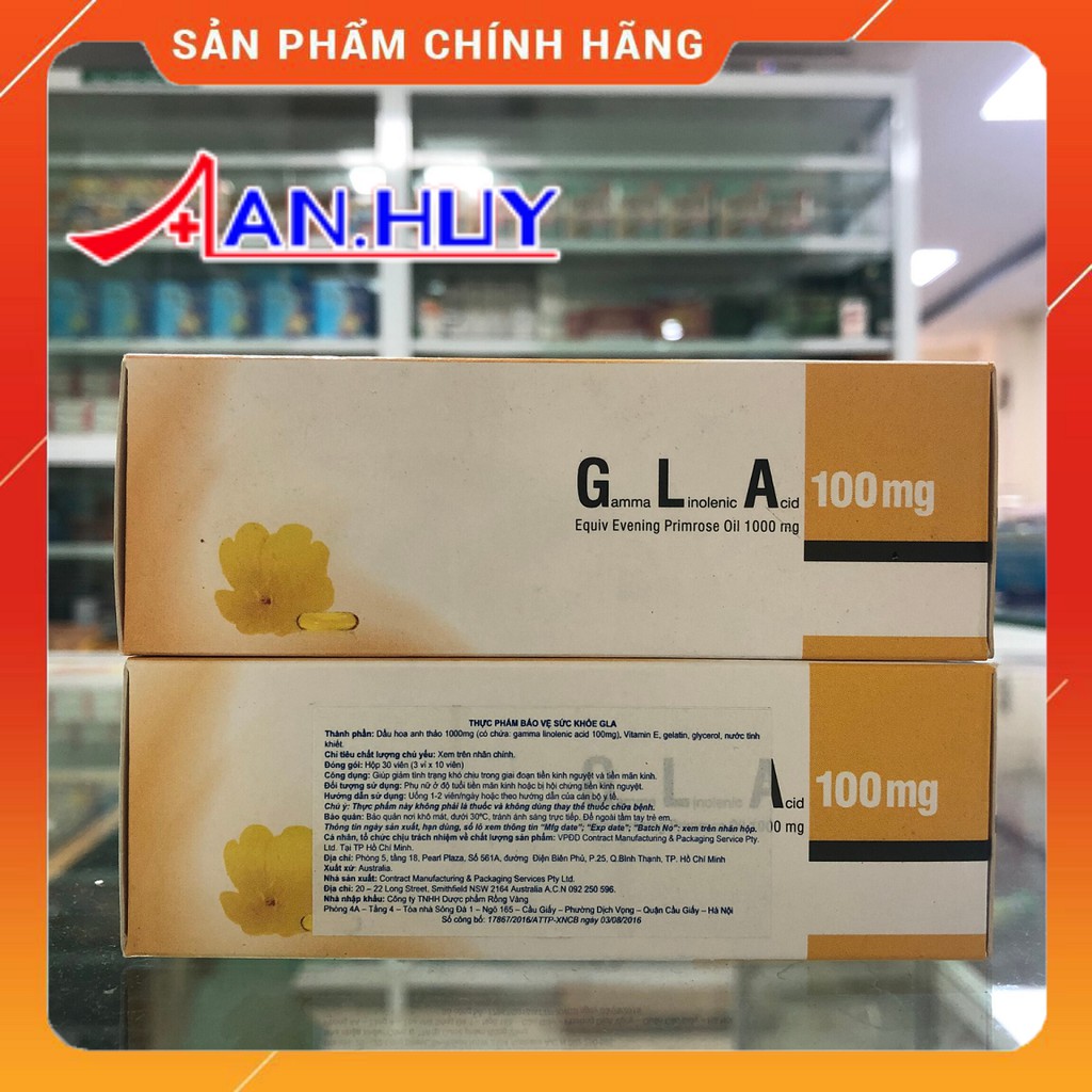 [CHÍNH HÃNG] Tinh dầu hoa anh thảo GLA 100mg - Cân bằng nội nội tiết tố nữ, hàng chính hãng của Úc