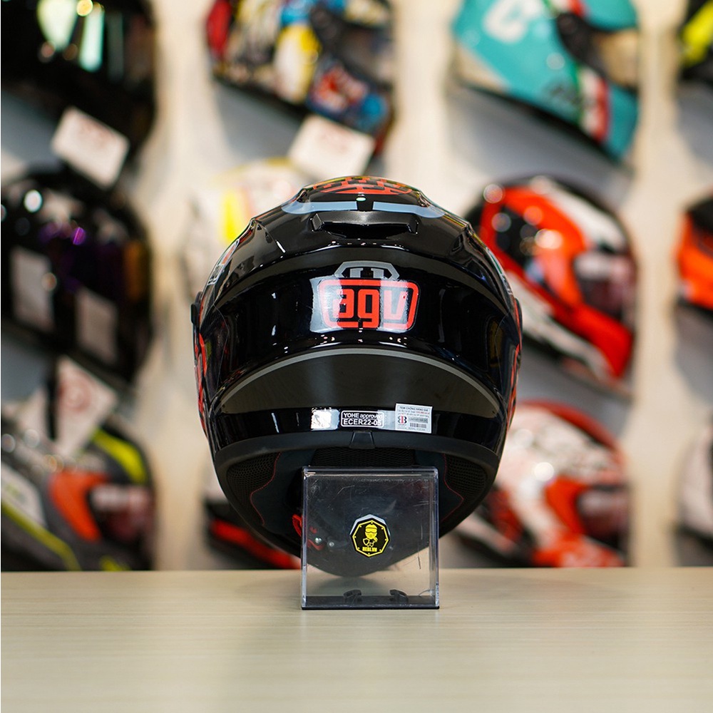 Combo Nón Fullface 2 Kính Yohe 981 Tem Decal Myth Kèm Kính Đen Và Đuôi Gió Pista