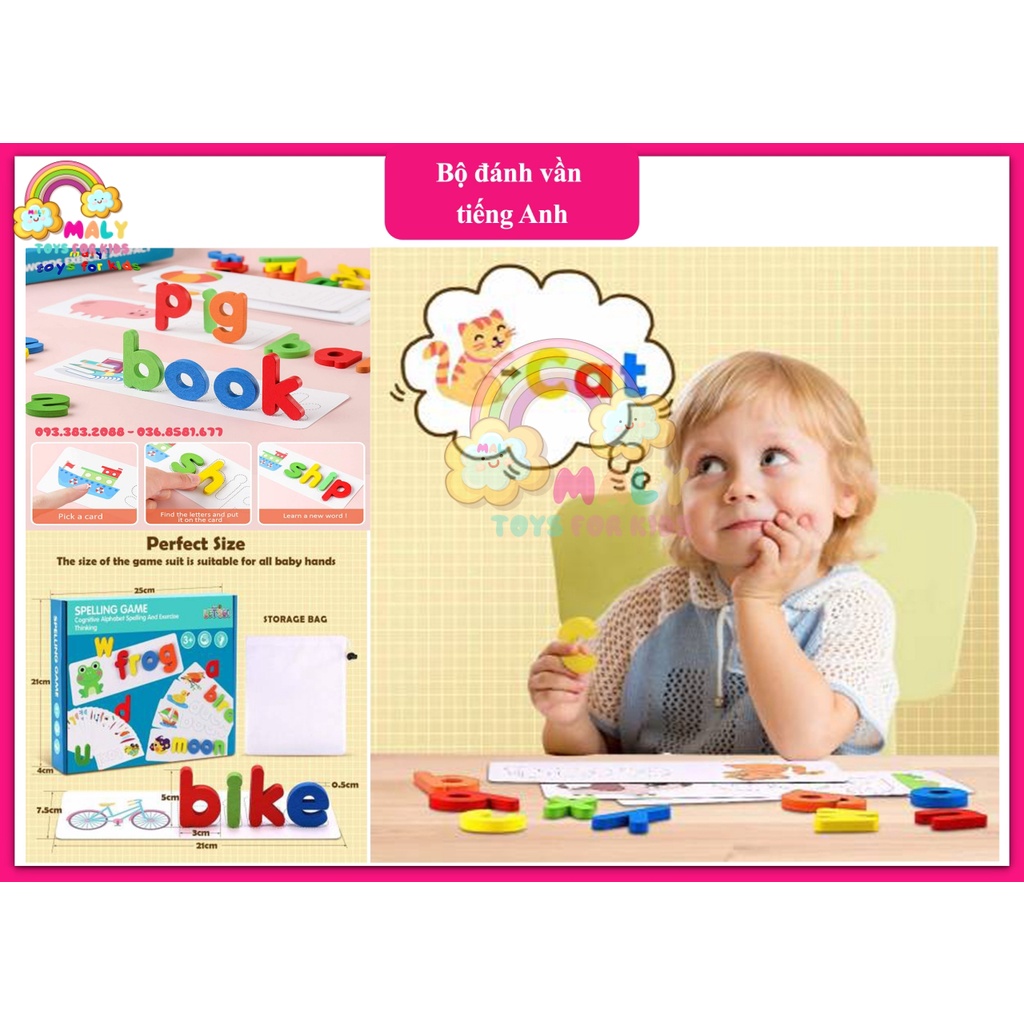 Đồ chơi gỗ học tiếng Anh