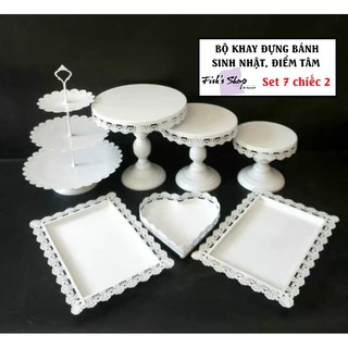 Khay đựng bánh sinh nhật, điểm tâm set 5 6 7 cổ điển