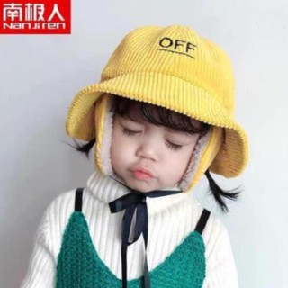 Mũ lông cừu chữ off cho bé gái siêu cute siêu chất lượng