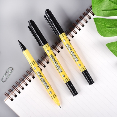 Bút gel mực màu đen 0,5 gấu dâu Decorme họa tiết dễ thương set 6 bút phụ kiện văn phòng phẩm có bán lẻ