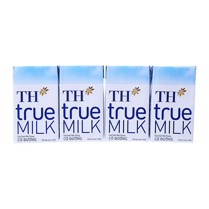 Thùng 48 hộp Sữa tươi tiệt trùng THTRUE MILK trong hộp giấy 110ml