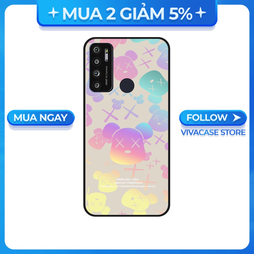 Ốp lưng Vsmart Joy 3/Joy 4/Active 3/Bee 3/Live/...dẻo đen hình Brik Cầu vồng