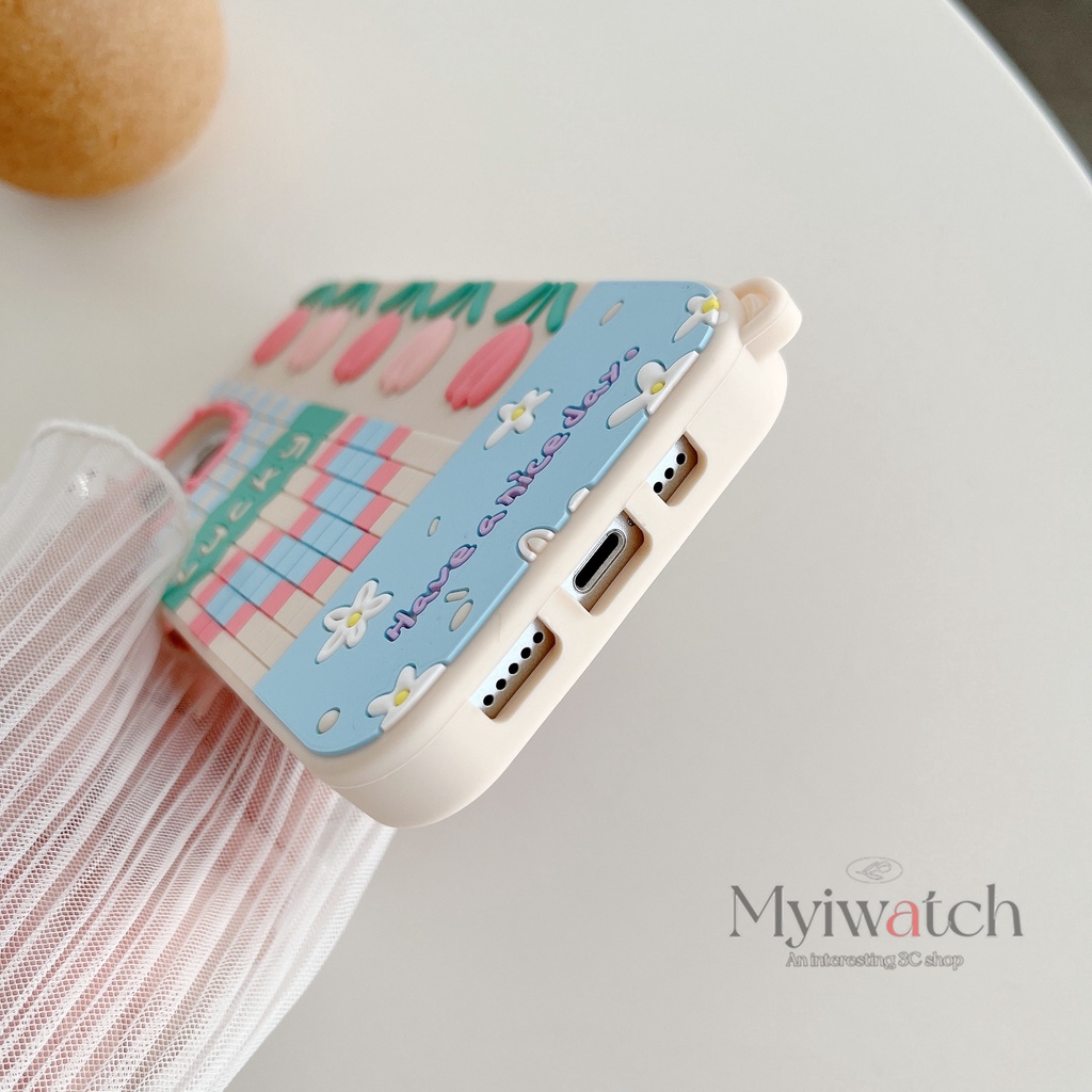 Ốp Điện Thoại Dẻo Họa Tiết Hoa 3D Xinh Xắn Cho Iphone 13 promax 12 11 Pro Max mini X XR XS Max 7 8 Plus