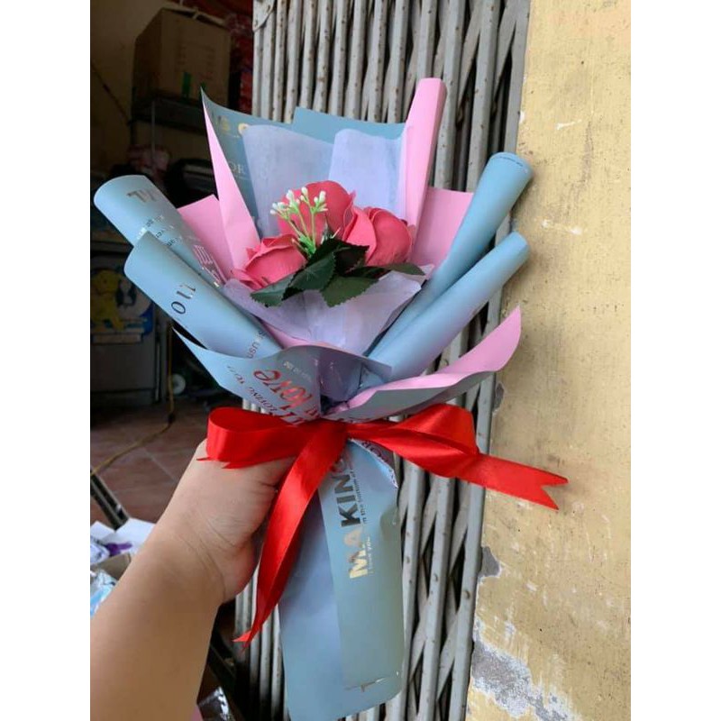 Bó sáp 3 bông sip từ 2 b