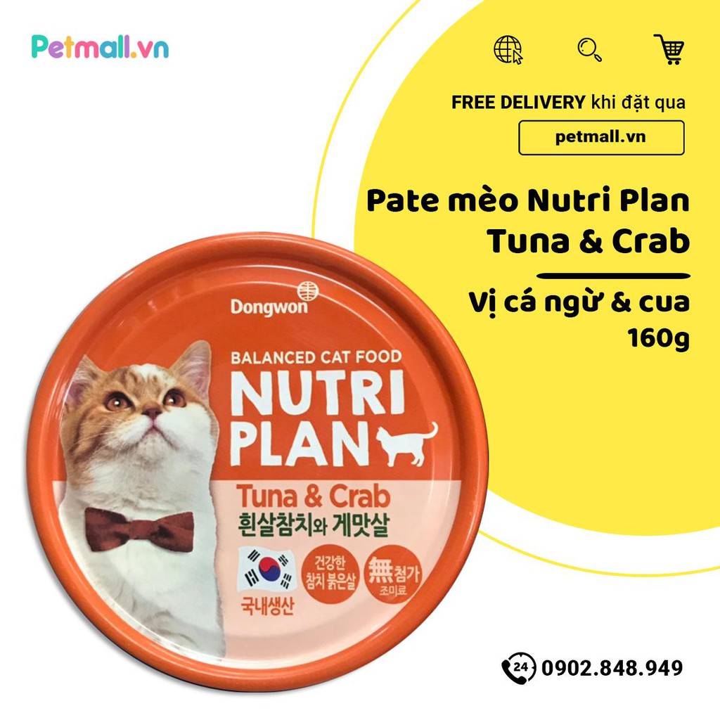 Pate mèo Nutri Plan Tuna & Crab - 160g