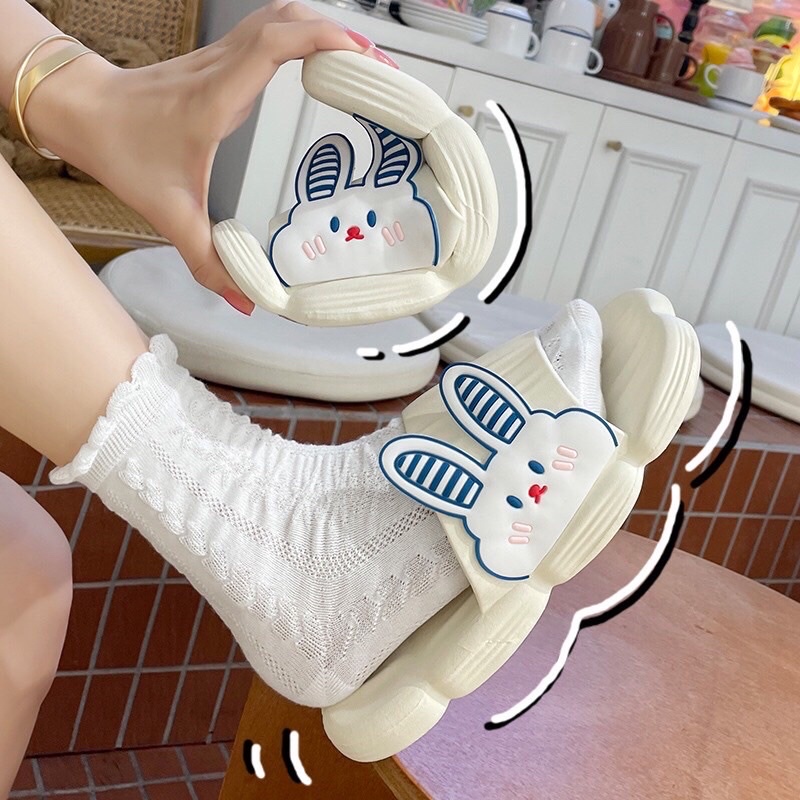 Dép bánh mì Dép đế cao đám mây cute có sẵn - Dép đi trong nhà ulzzang độn đế chống thấm nước