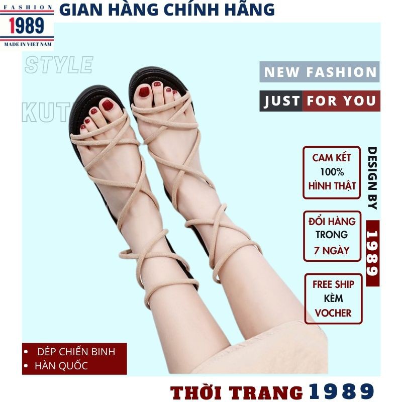 (QUÀN TẰNG LÀ SỮA TẮM )Dép sandal nữ 🌺dép chiến binh khóa sau SD05 đi học đi chơi đều rất phù hợp xỏ ngón bền đẹp ,1989