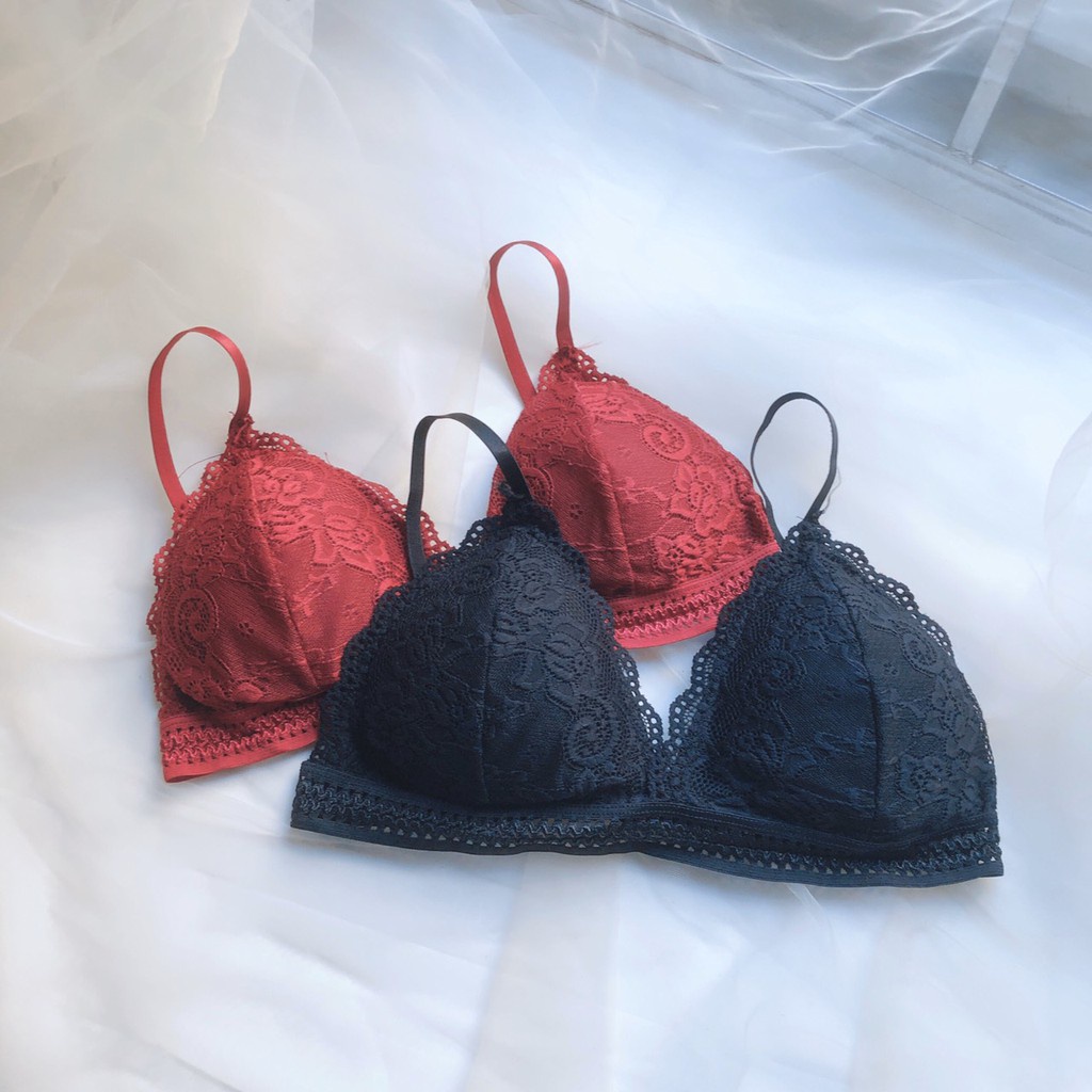 Bộ Đồ Lót Nữ Ren sexy, áo ngực không gọng đệm mỏng + kèm mút Hoa Đại Lọt Khe Sexy - Gợi Cảm | BigBuy360 - bigbuy360.vn