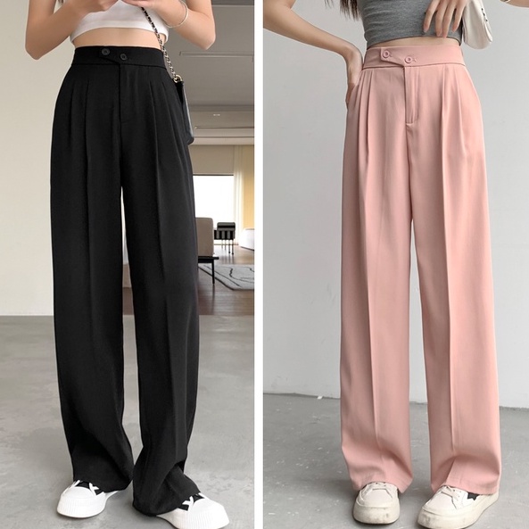 Quần dài Peppermint 50360 ống rộng suông thời trang thanh lịch cho nữ