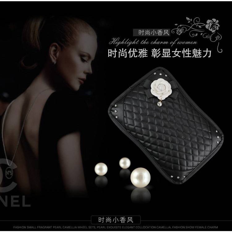 Đệm lót hộp tỳ tay họa tiết hoa trà dễ thương cho xe hơi