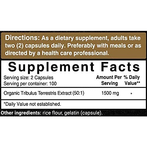 [DATE 3/2023] Naturebell Tribulus Terrestris Extract 1500mg Capsules 200 VIÊN