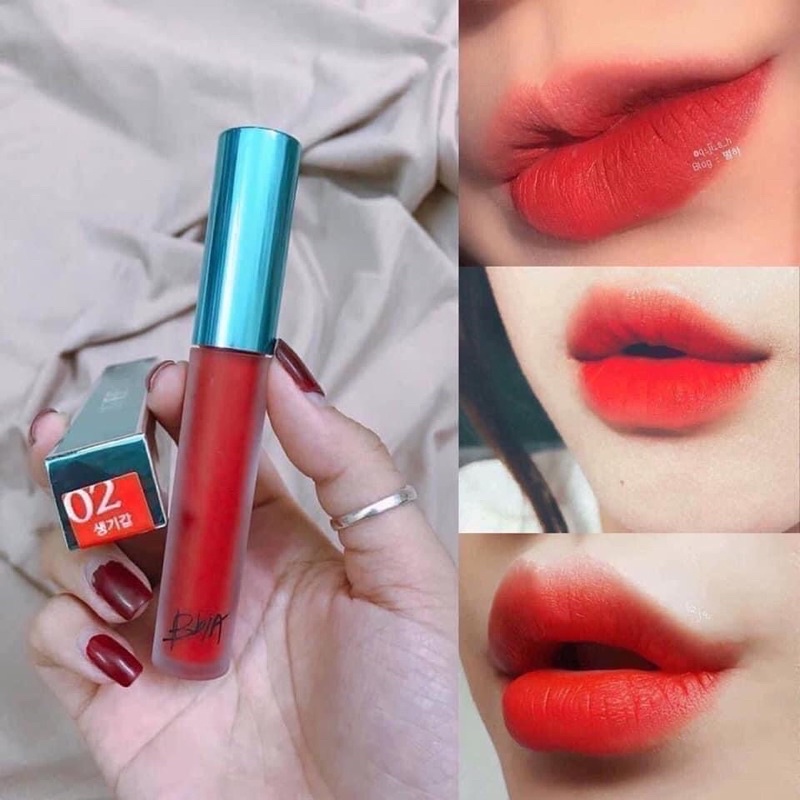 Son Kem Lì Bbia Last Vetvet Lip Tint Màu 02 Đỏ Cam