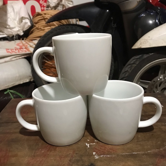 Combo 10 cốc quai C hàng gốm sứ Bát Tràng