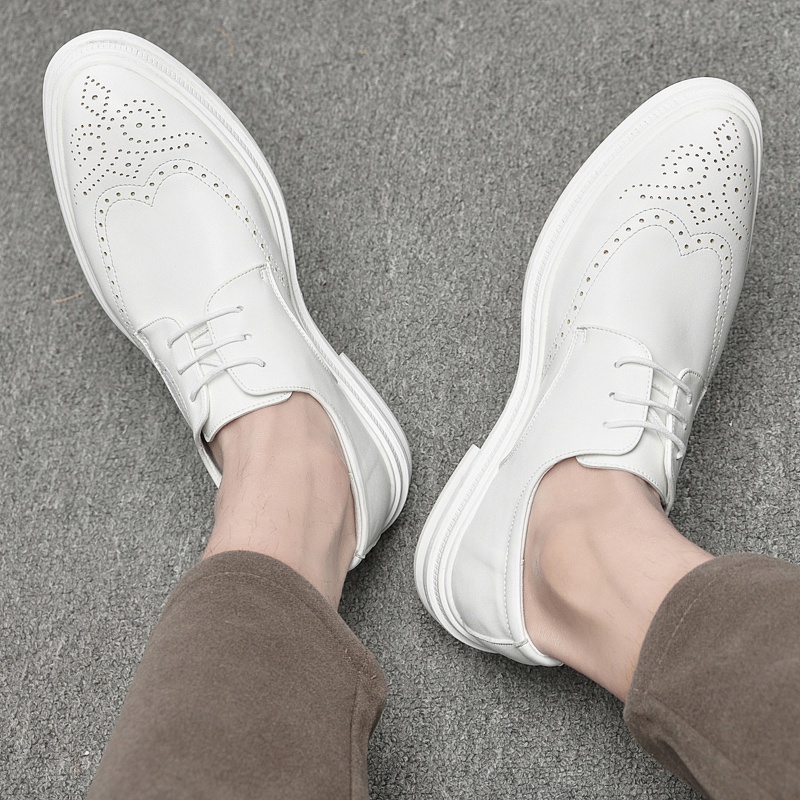 Giày Da Oxford Phong Cách Hàn Quốc Thời Trang Cho Nam Giày Cưới Thiết Kế Dễ Thương Chuyên Dùng