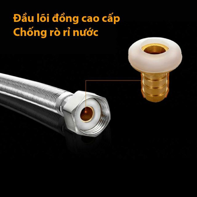 Dây cấp nước nóng lạnh inox SUS 304 bảo hành 12 tháng