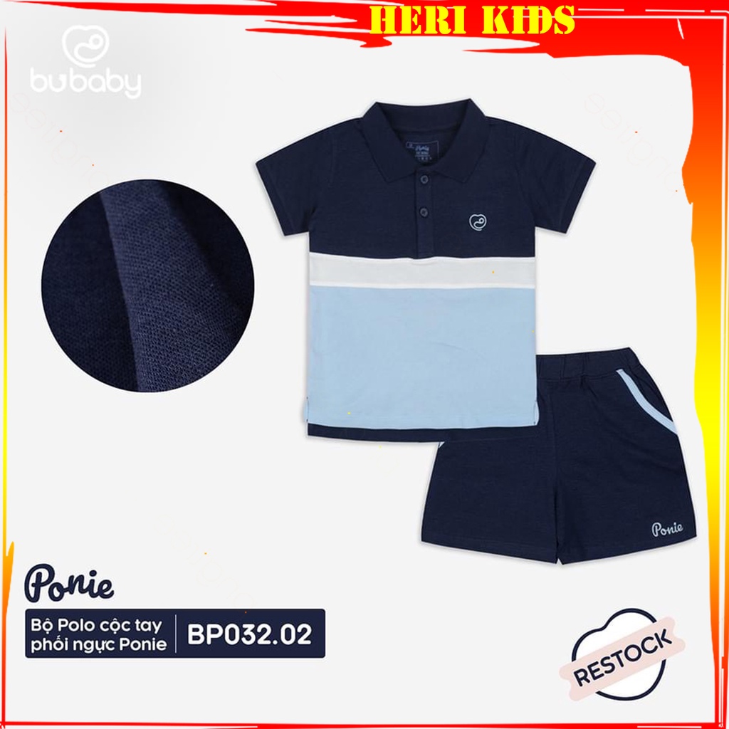 Bộ cộc tay kẻ Polo BUBABY