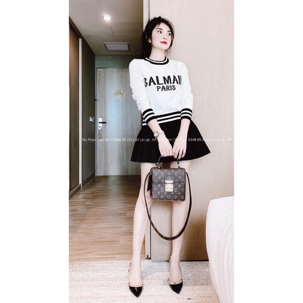 ÁO LEN CHỮ VIỀN 2 MÀU CHO NỮ