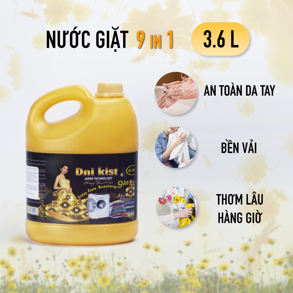 [VIP] Nước Giặt Quần Áo DNI KIST Thơm Lâu, Sạch Khuẩn Cao Cấp