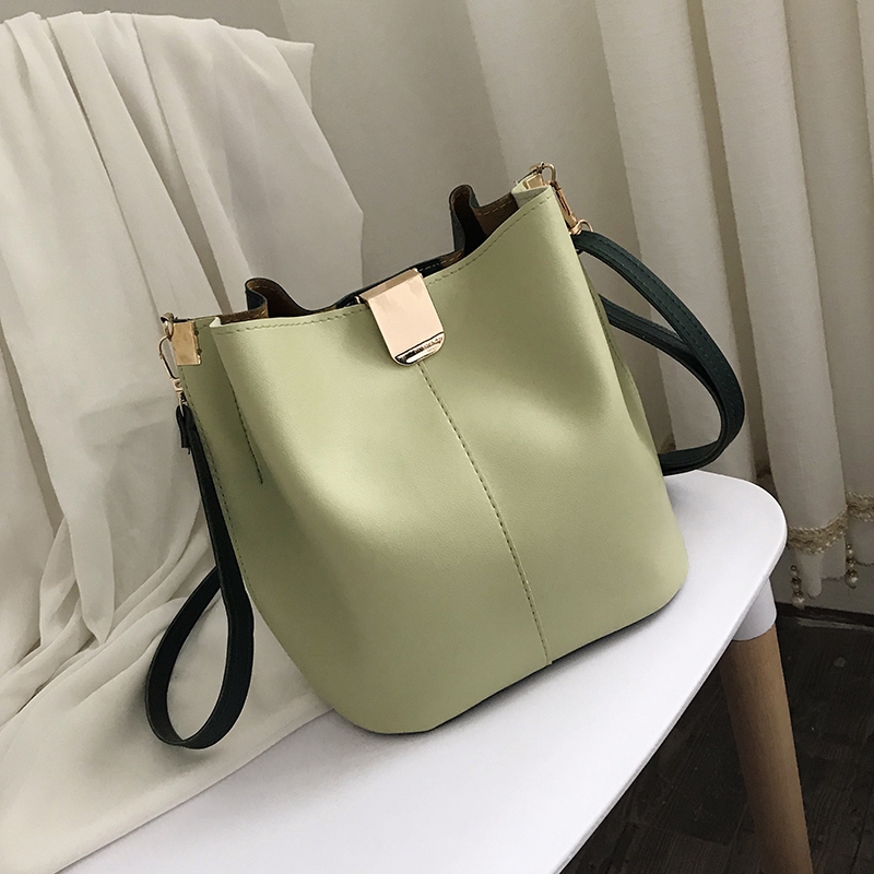 Túi xách màu trơn phong cách thanh lịch thời trang Hàn Quốc cho nữ