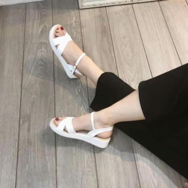 Rẻ Nhất- ( Sales T8 ) Sandal đế xuồng quai chéo 5cm 😍 . 2020 new .. .. . . . new11 ⁹ . eͫ . # !
