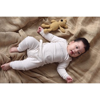 Bộ cotton cổ 3 phân Momma baby