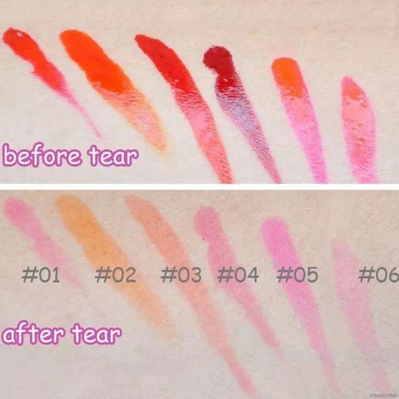 [Hàng mới về] Son Môi Dạng Lỏng Với 6 Màu Tùy Chọn Chống Nước Lâu Trôi Hợp Thời Trang