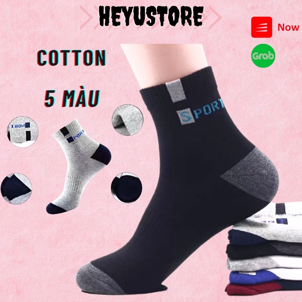 Tất vớ cotton nam cổ cao đơn giản vintage thời trang ulzzang Hàn Quốc tất Unisex co giản tốt nhiều màu